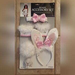 Bunny Accessory Set with Pink and White Ears